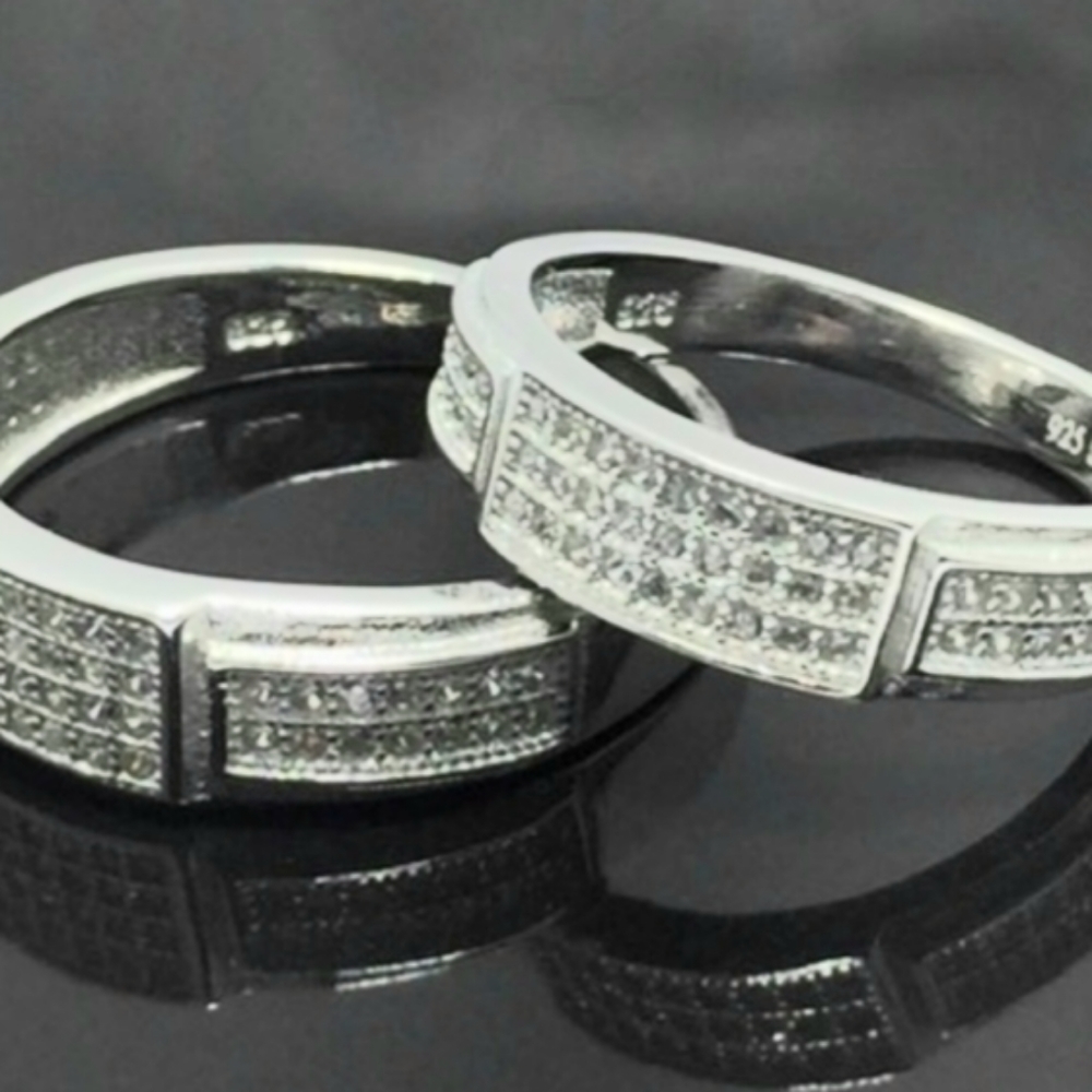 Set S925 Sterling Silver Rings